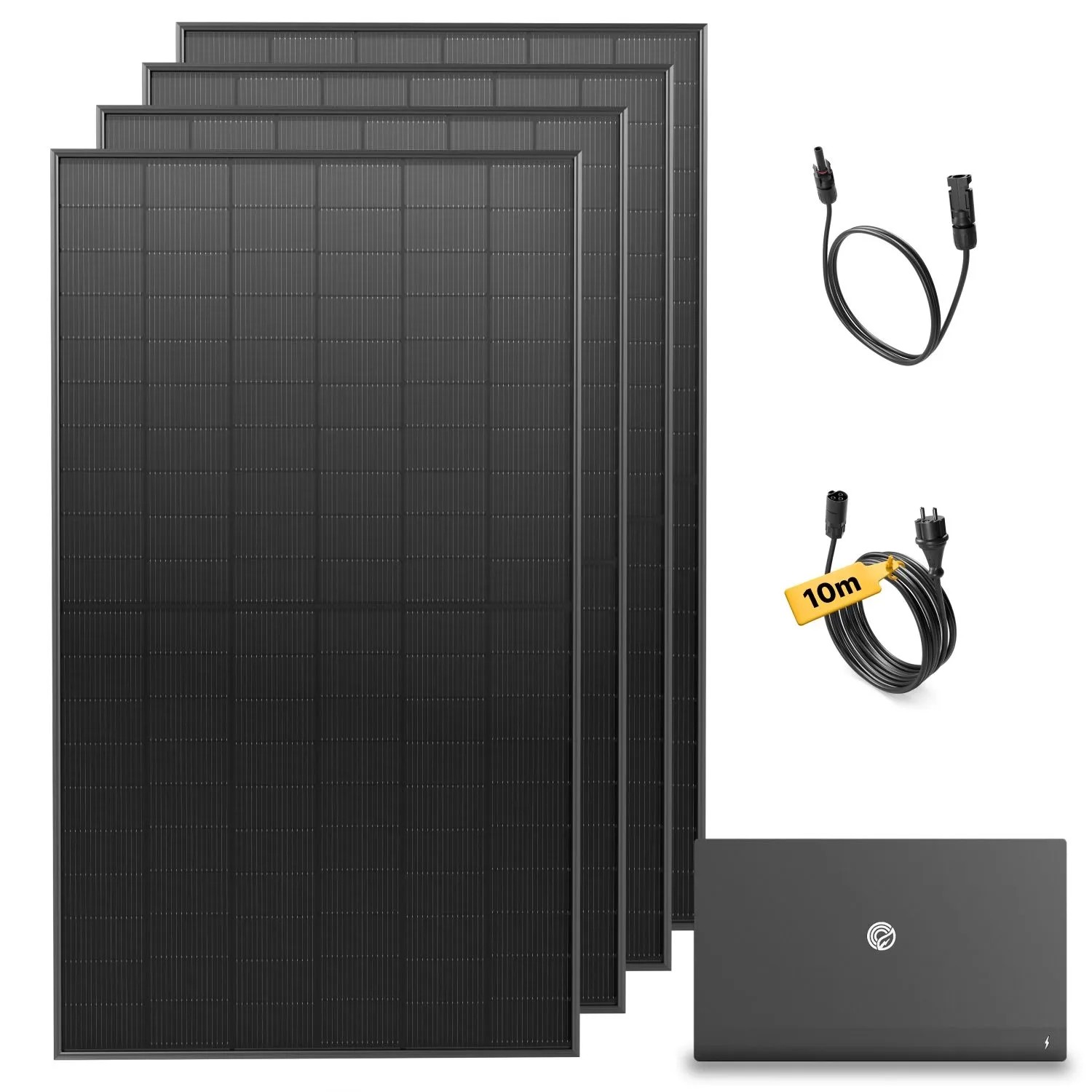 Solakon Balkonkraftwerk 2000W Solaranlage mit Speicher 2,11 kWh Steckerfertig Komplettset Photovoltaik Anlage 800W Kabel 10m