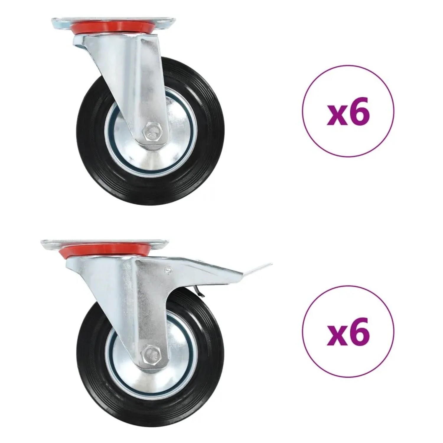 vidaXL 12 Stk Lenkrollen 160 mm 278027