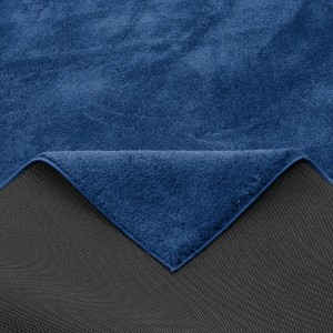 Dunkelblauer Pergamon Hochflor Teppich (200x290cm) mit weicher Oberfläche und rutschfester Rückseite.