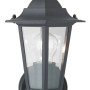 Klassische schwarze Außenwandleuchte Molinella aus Aluminium-Druckguss mit klarem Glas.