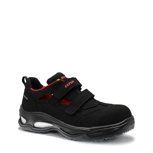 Schwarze Elten Sicherheitssandale Owen Black Easy ESD S1, Größe 46, für sicheres Arbeiten.