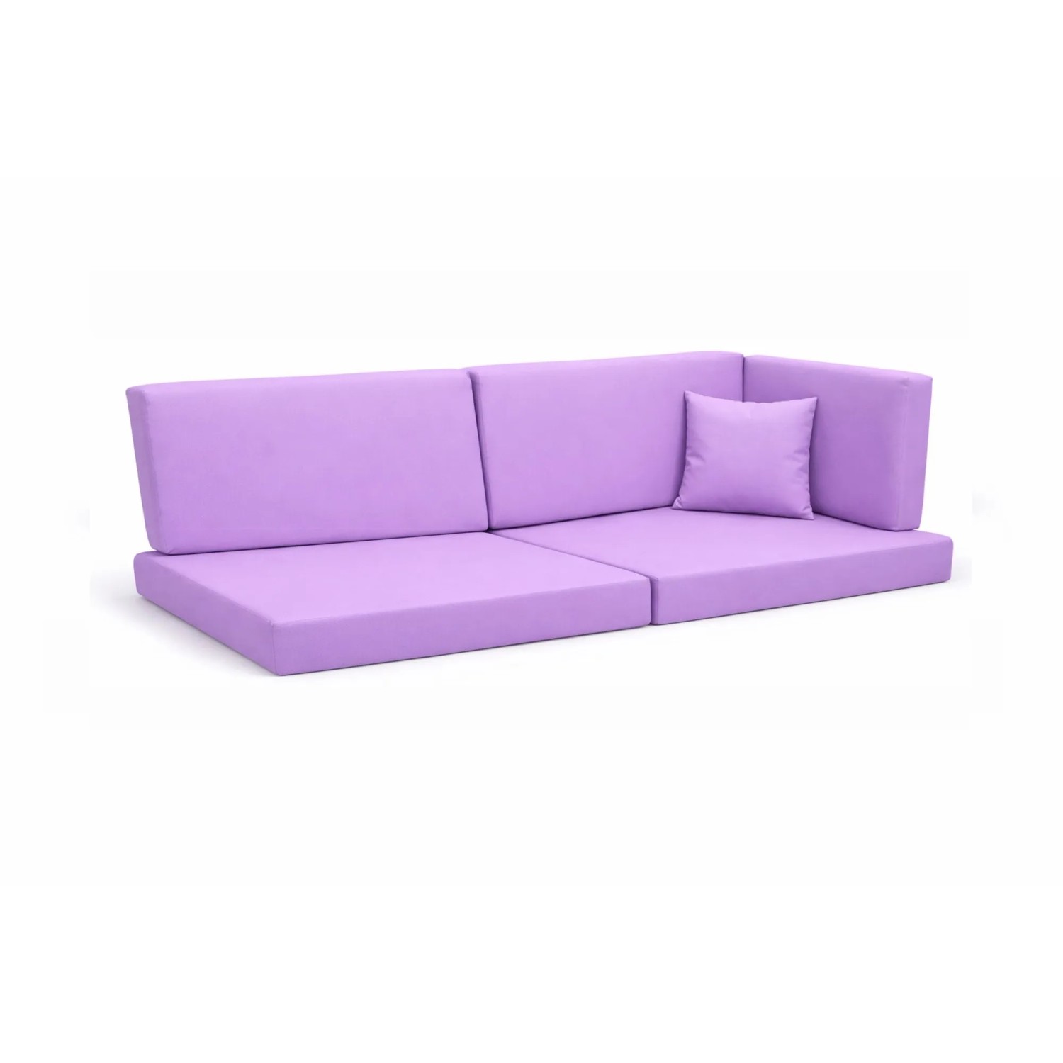 Setgarden Comfort Palettenkissen 6er Set Outdoor 120x80x10cm Sitzkissen + Rückenkissen 120x40x10cm 1tlg Purple