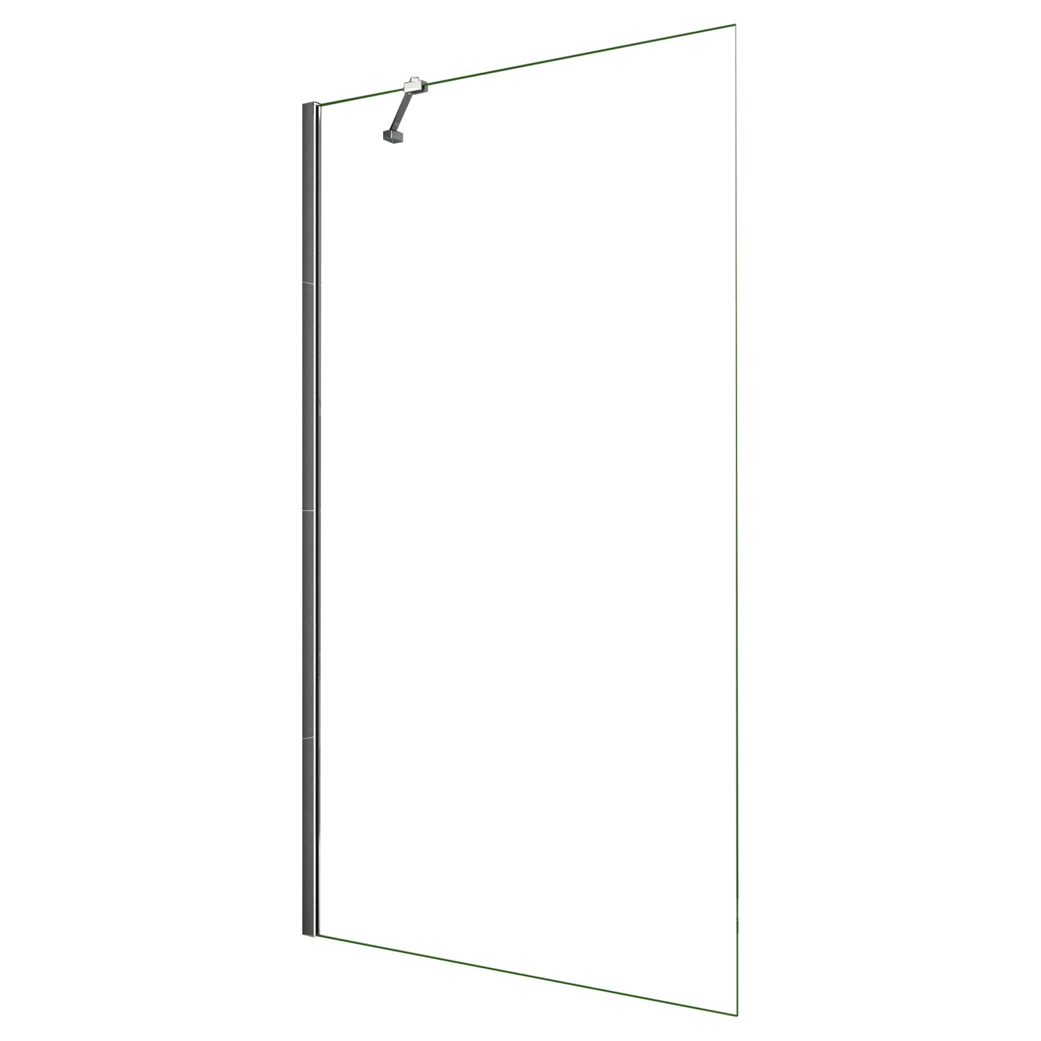 AICA Walk in Duschkabine B.85 x H.200cm Duschwand mit Diagonal Stabilisator günstig online kaufen