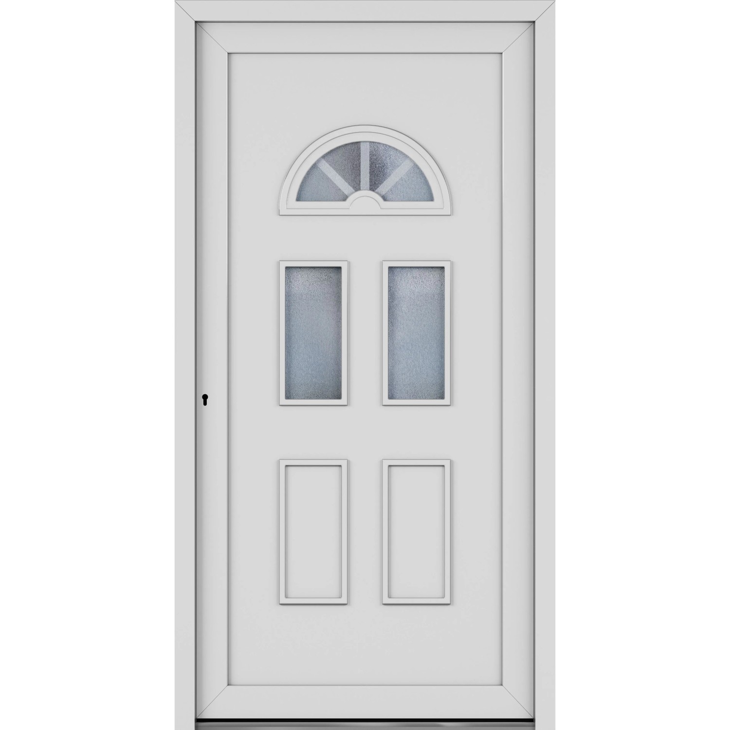 Roro Haustür OKE 1106 Kunststoff Weiß 110 cm x 210 cm DIN L günstig online kaufen