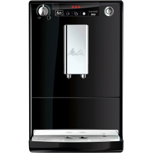 Schwarzer Melitta Caffeo Solo Kaffeevollautomat für Espresso und Café Crème.