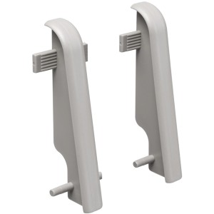 Living by Haro Zwischenstücke, grau, für Sockelleisten 58x19 mm, 2er-Pack.