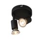 QAZQA Industrial Spot Schwarz Kippbar Rund Jeany 2