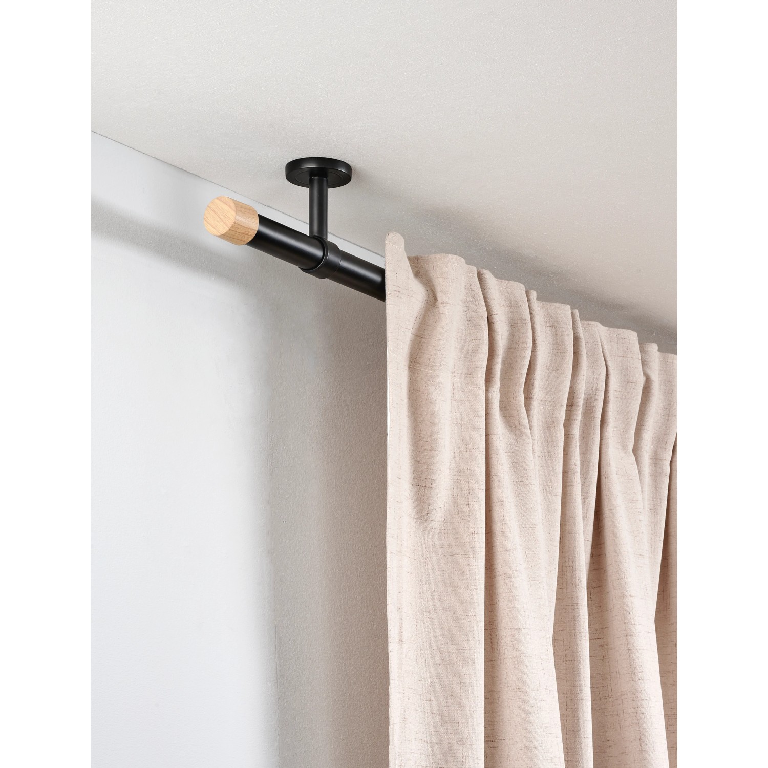 Gardinia Gardinenstange Schwarz Matt Denver 25 mm 240 cm kaufen bei OBI