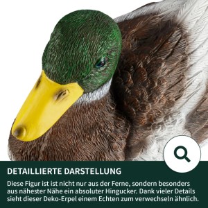 VERDOBA Teich Gartenfiguren Schwimmender Erpel