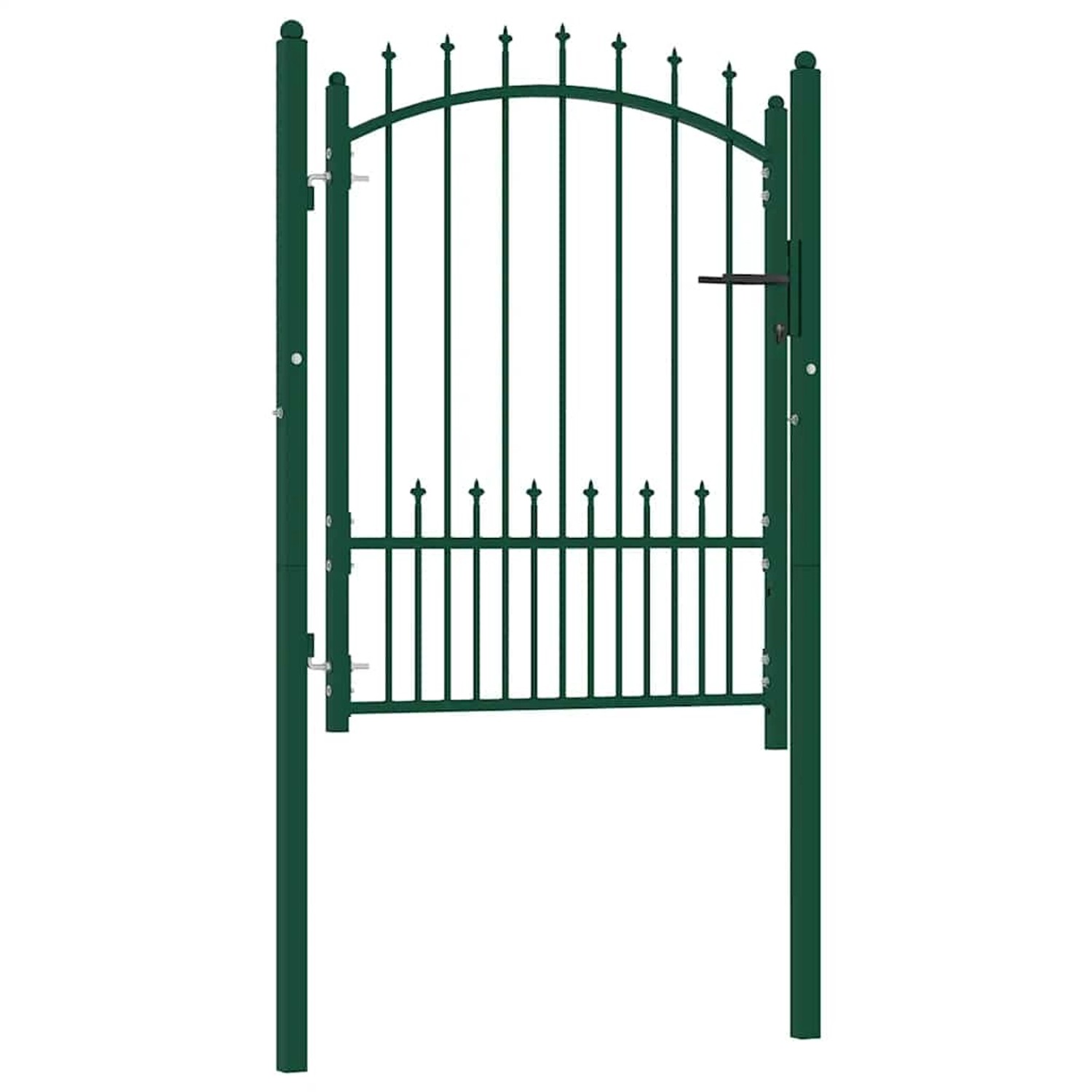 vidaXL Zauntor mit Spitzen Stahl 100x125 cm Grün 146394 günstig online kaufen