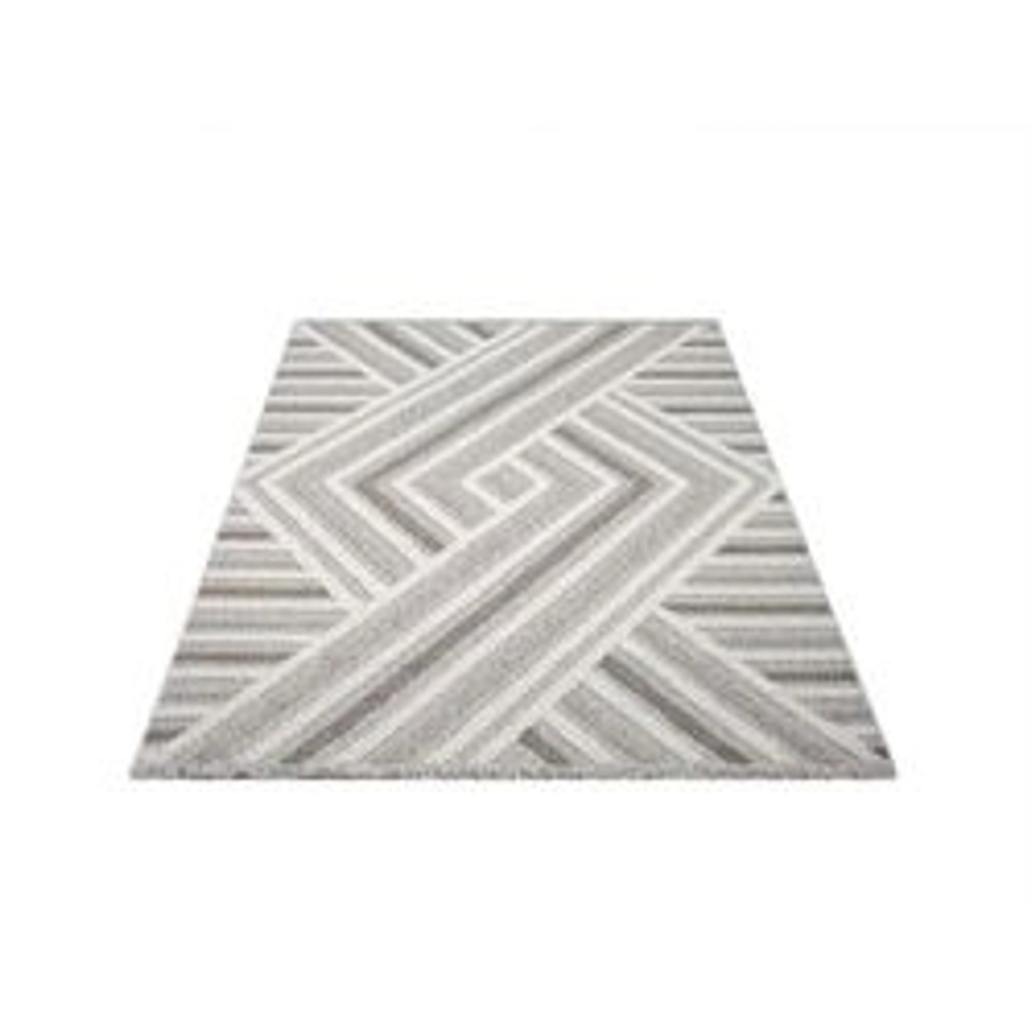 payé Teppich Linda 7590 Kurzflor 200x290 cm Beige Geo-Muster