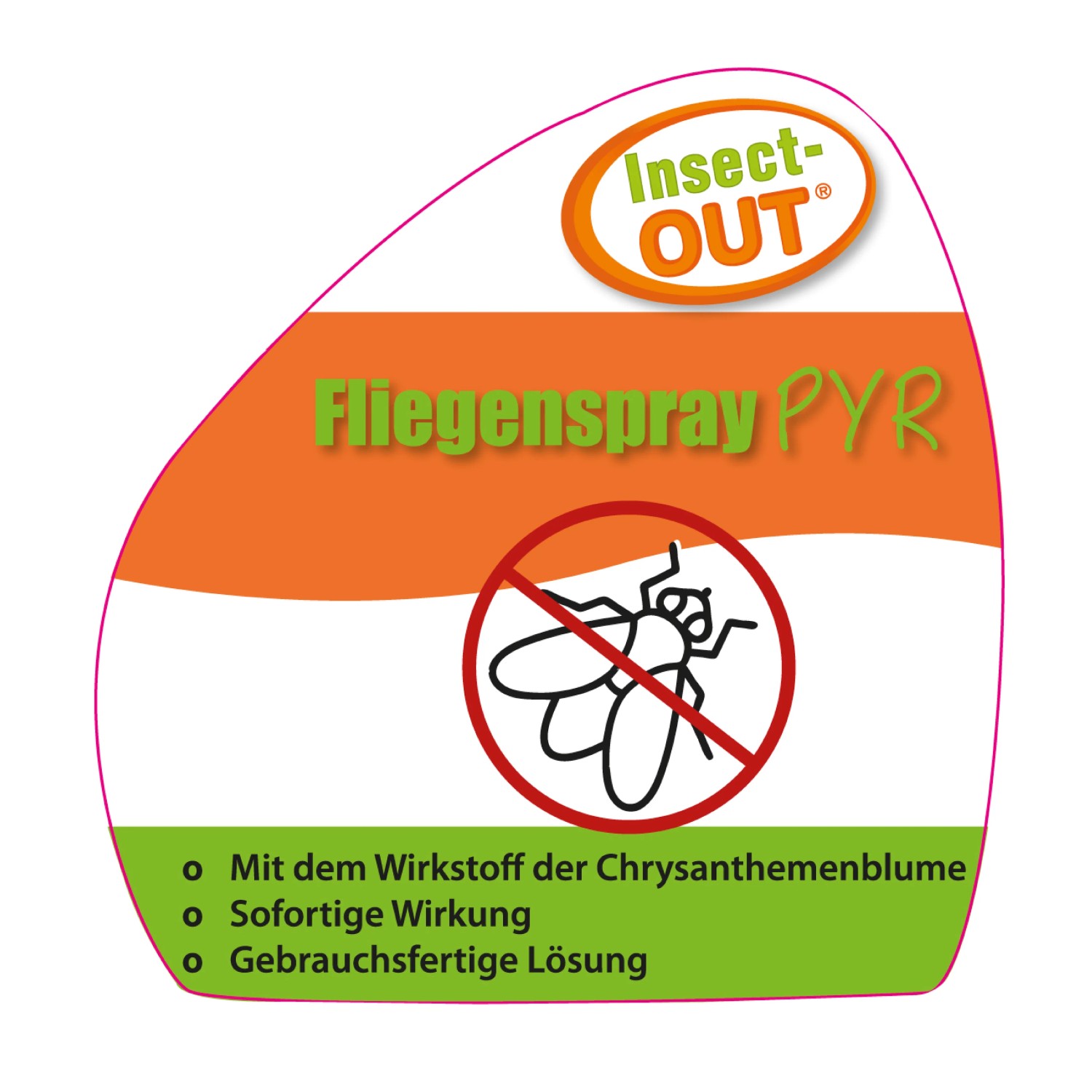Insect-Out Fliegenspray PYR 500ml zur biologischen Schädlingsbekämpfung.