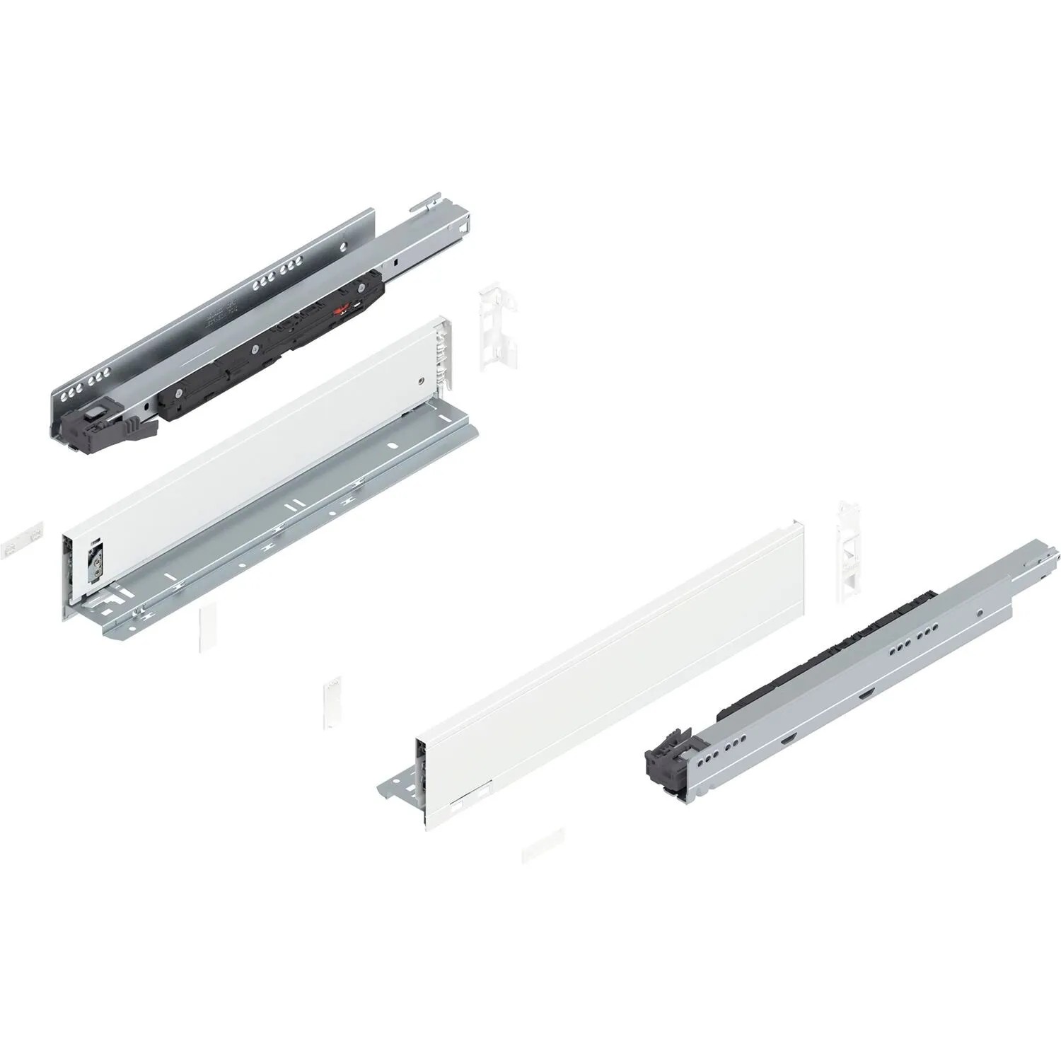 Blum Legrabox Pure Set Höhe M Tip-On Vollauszug 450 mm 70 kg Seidenweiß 1 Paar