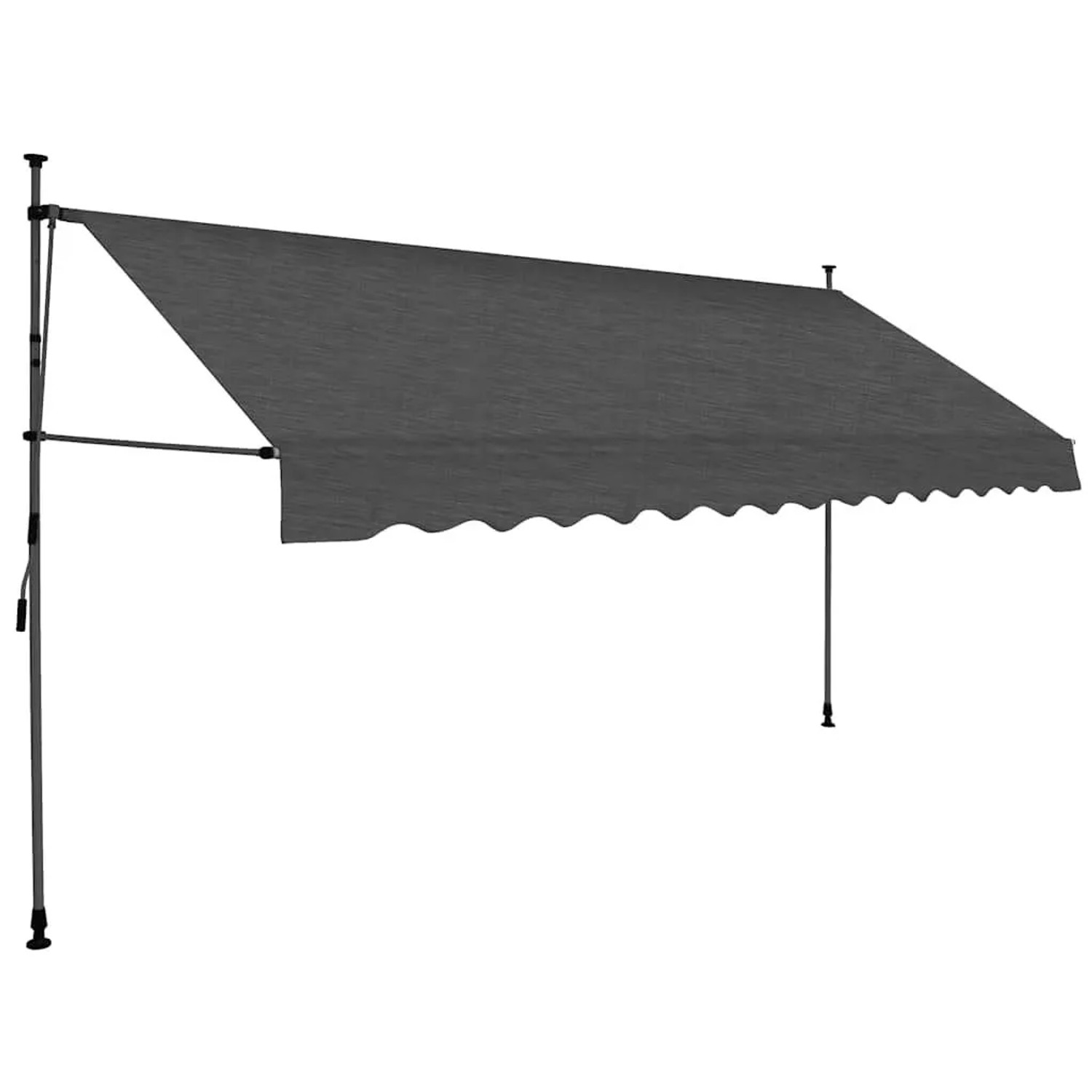 vidaXL Einziehbare Markise Handbetrieben mit LED 350 cm Anthrazit 145867_2