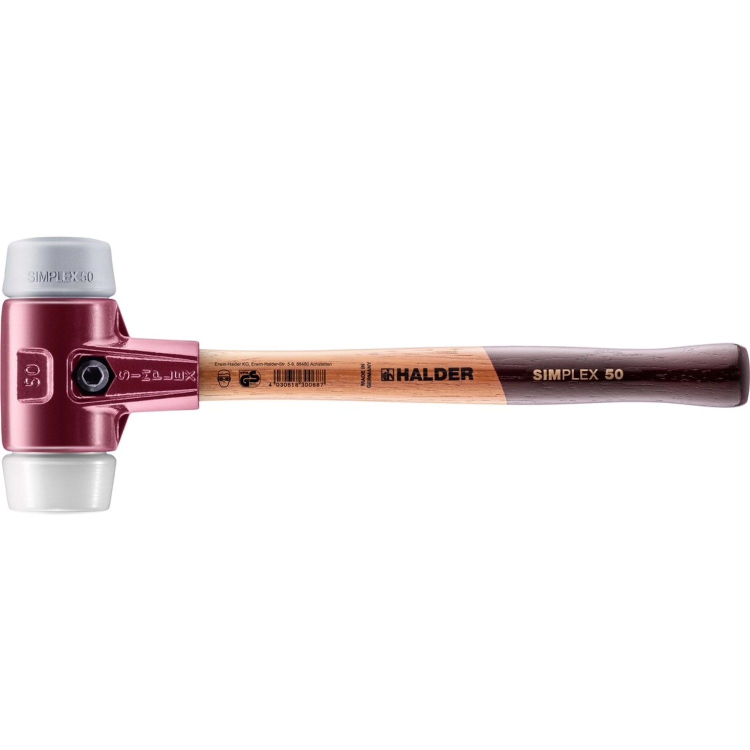 Halder Simplex Schonhammer Ø 50 mm TPE-mid Grau   Superplastik mit Tempergu günstig online kaufen