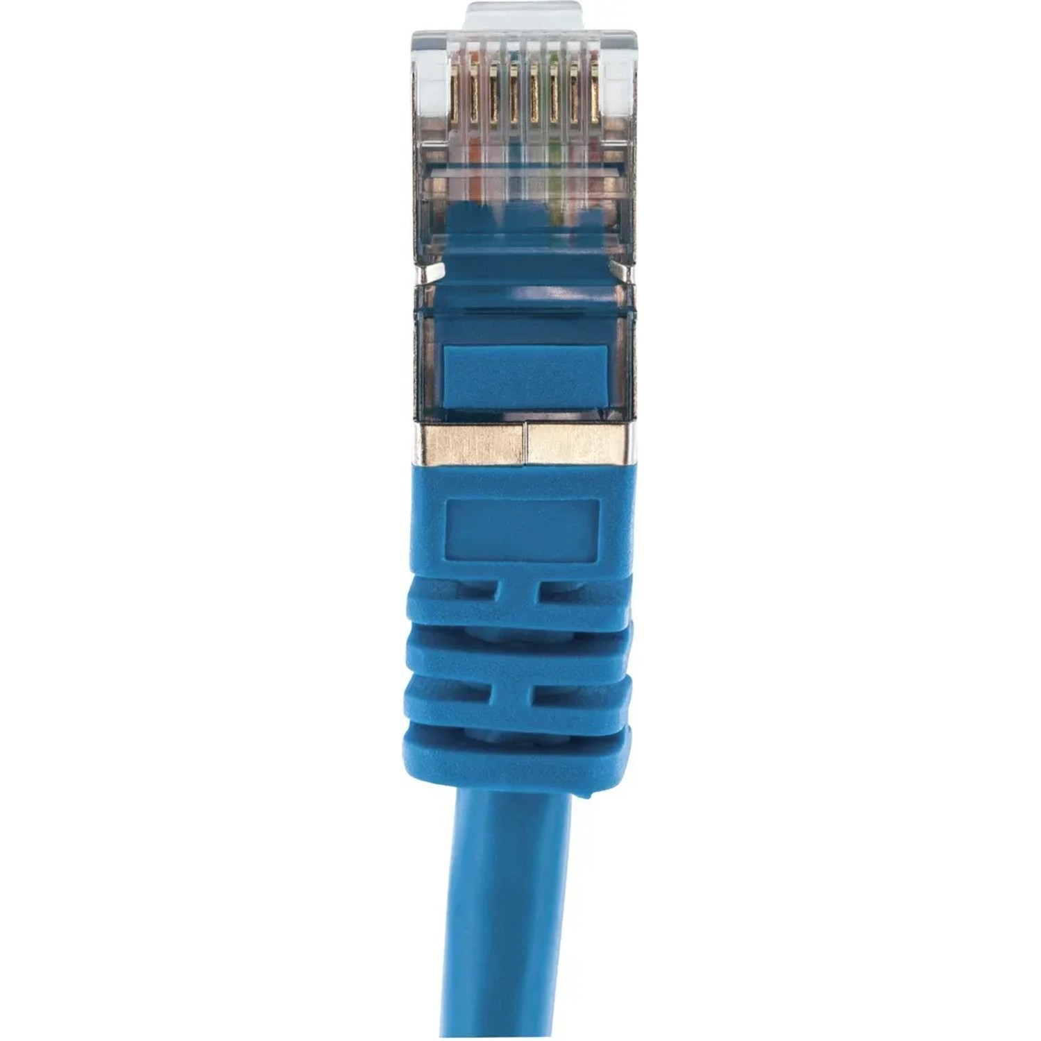 Blaues Schwaiger CAT 6 Netzwerkkabel, 2,5 m, mit RJ45 Stecker für schnelle Datenübertragung.