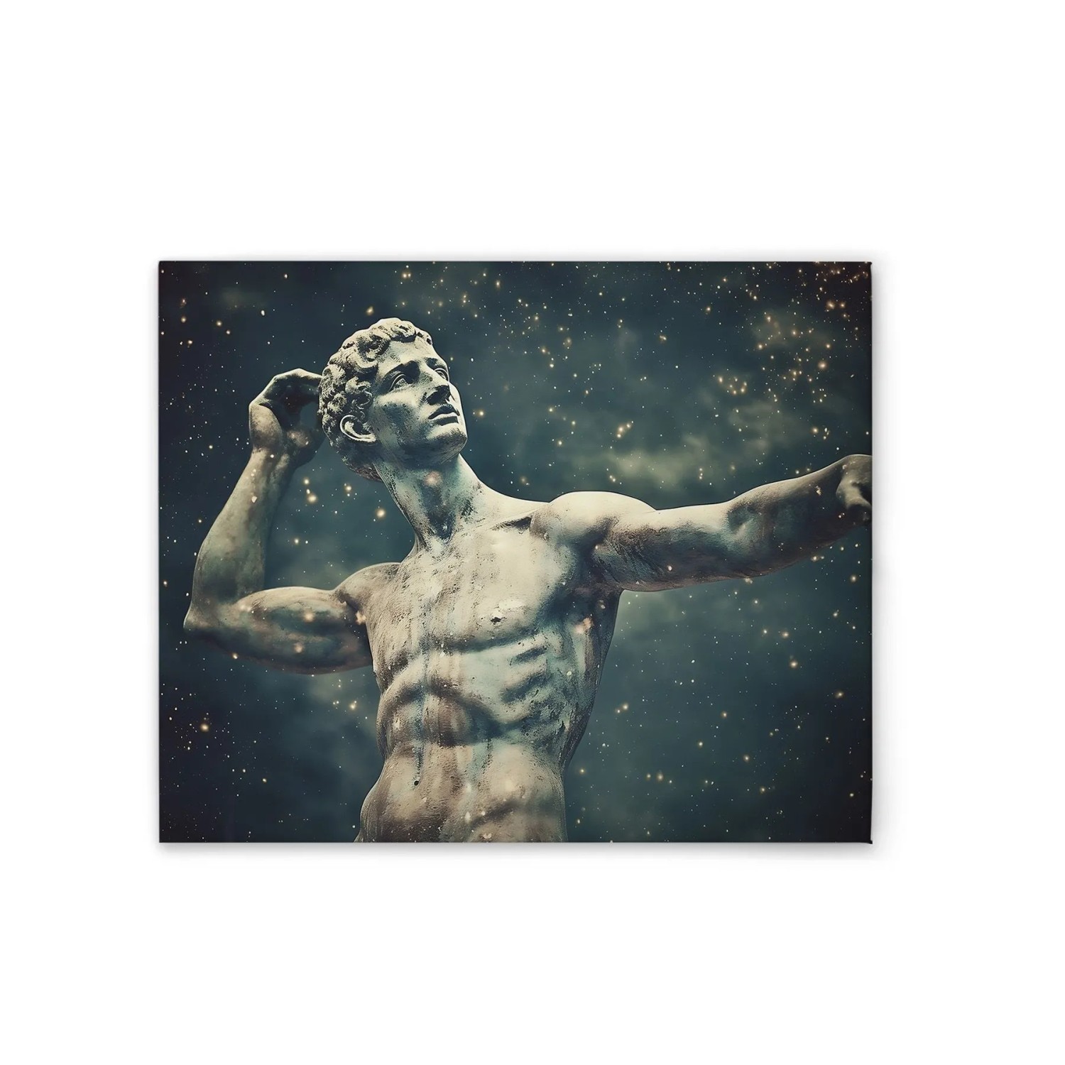 Tadessi Leinwandbild - M1-No.52137 - Männer Statue - 50 x 40 cm - Quadratisch