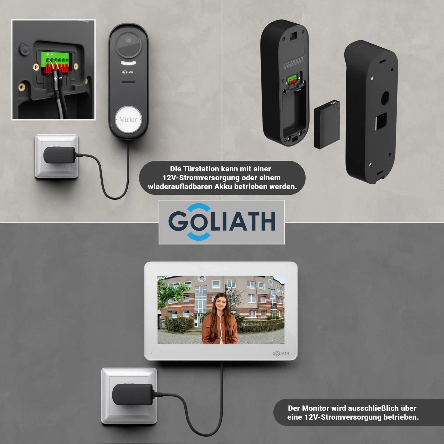 Goliath Funk Video Türklingel mit Kamer App Fähig_5