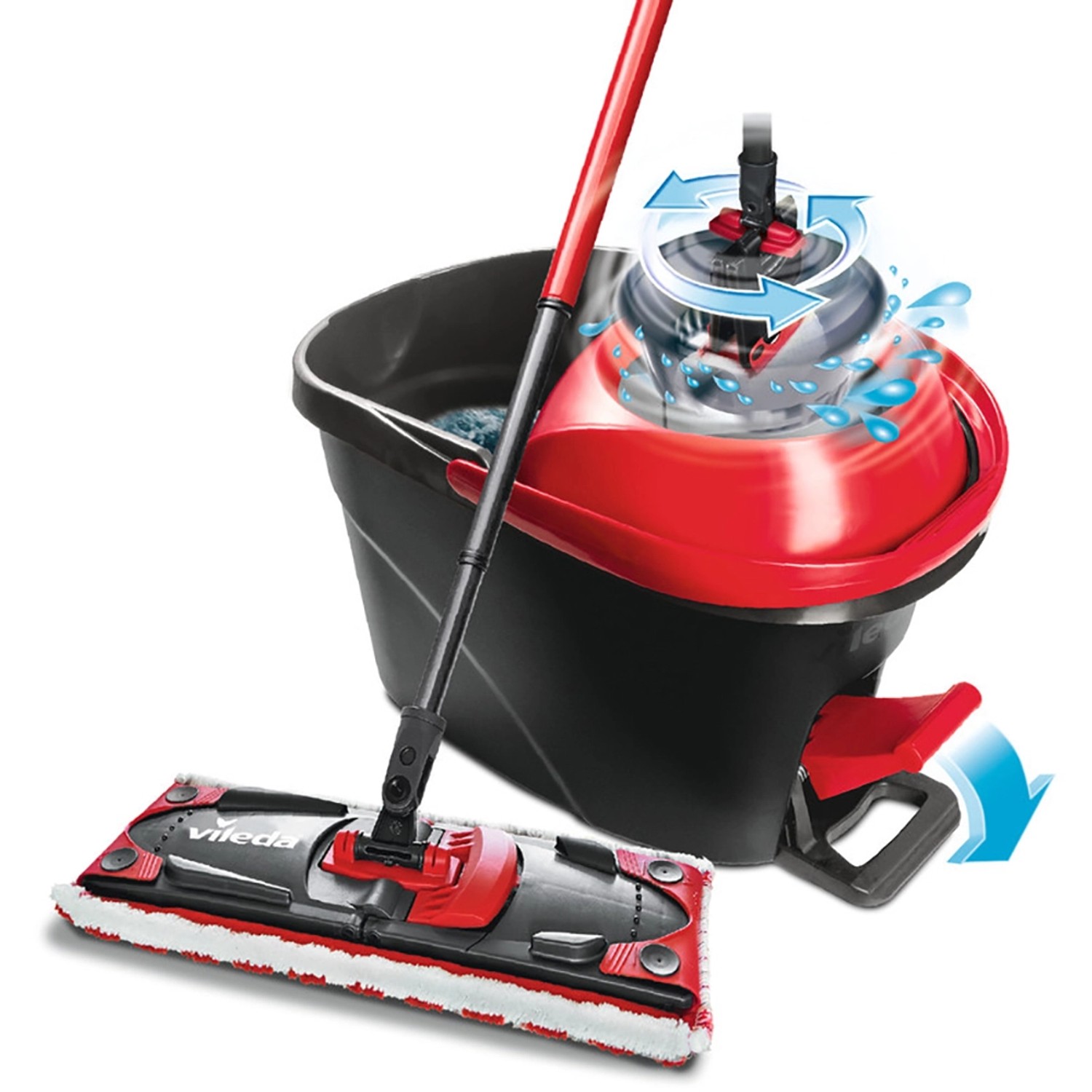 Vileda EasyWring UltraMax Turbo Bodenwischer-Set mit Eimer und Auswring-Mechanismus.