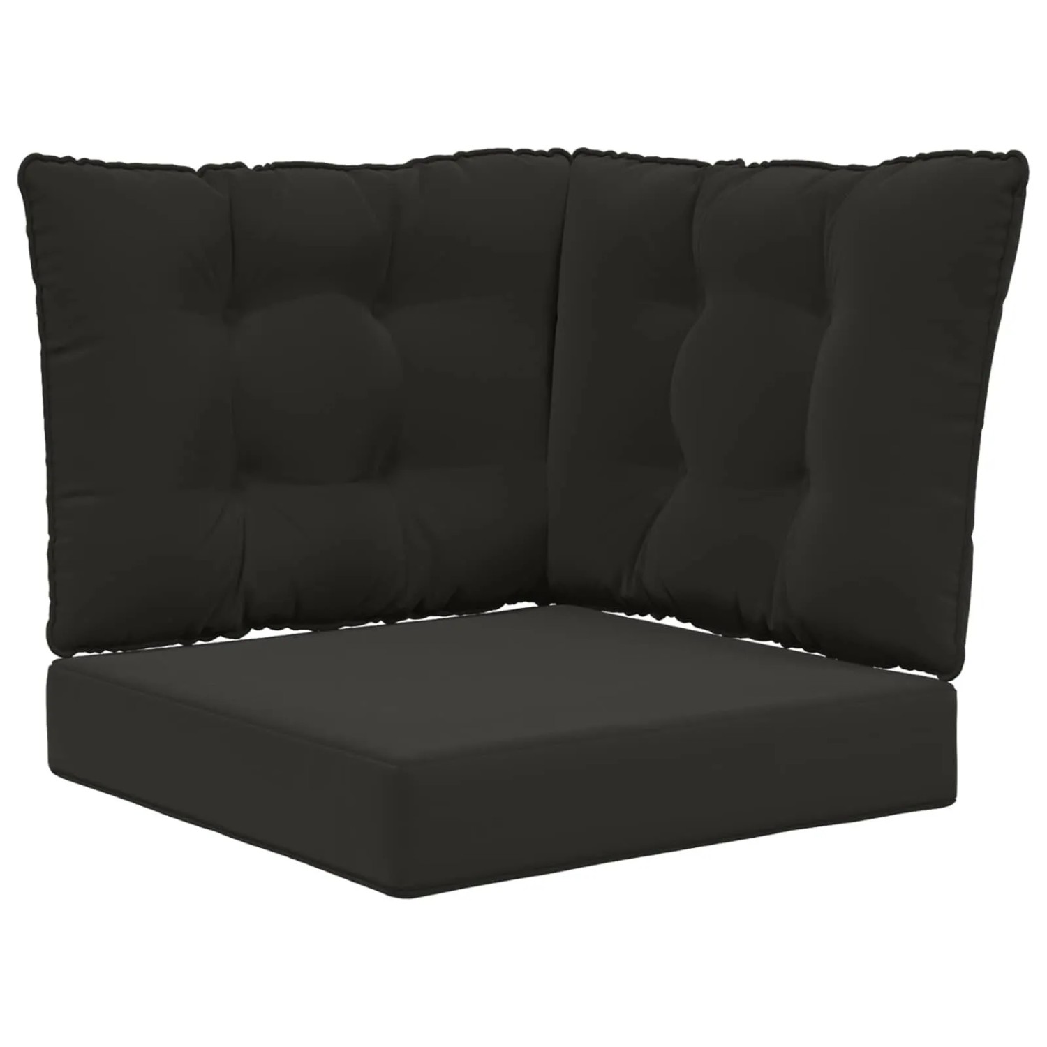 vidaXL Sofakissen für Draußen 3-Tlg Schwarz Polyester 900802