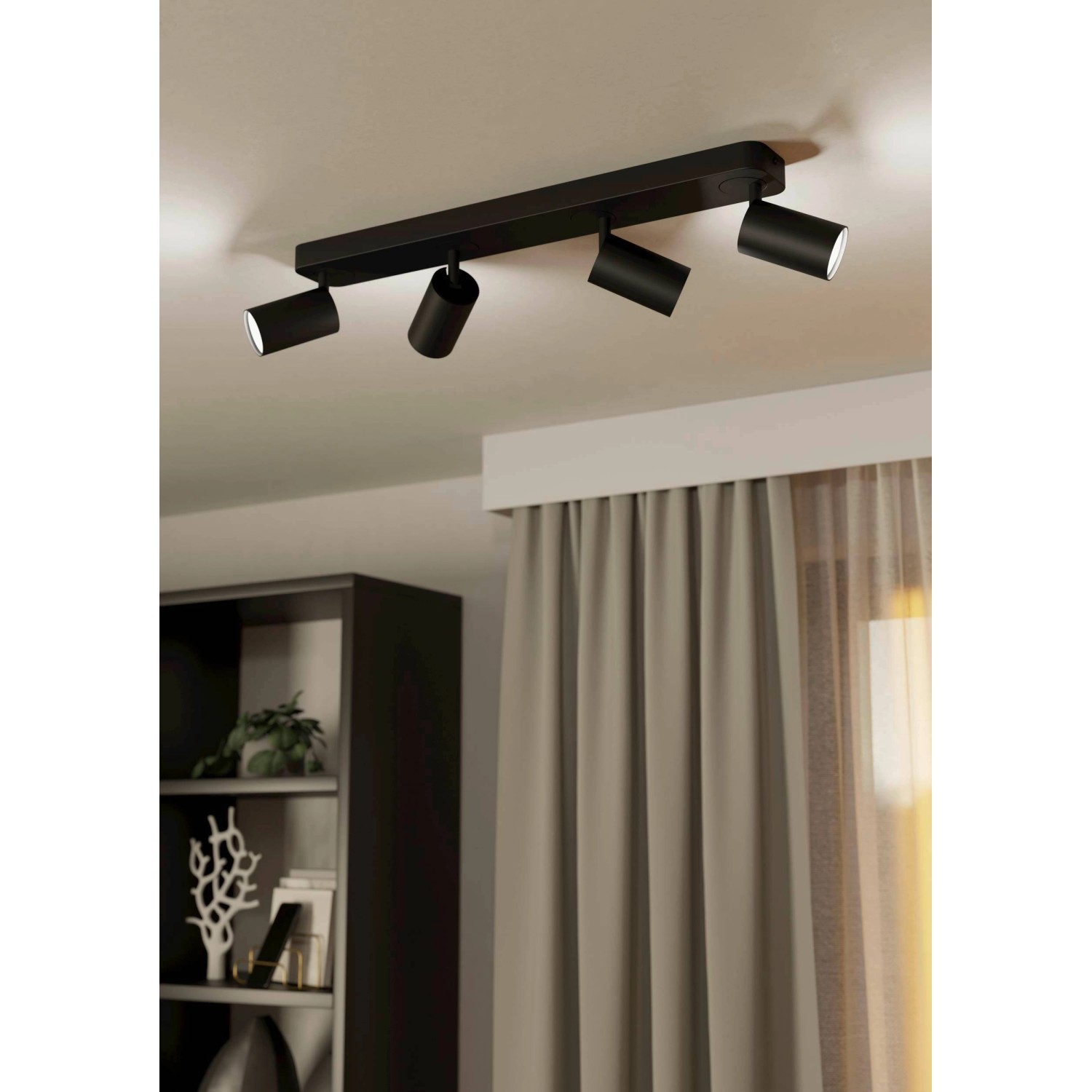 Eglo LED Spot Telimbela-Z GU10 Schwarz 4 x 4,9 W günstig online kaufen