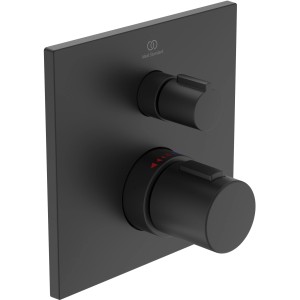 Ideal Standard Ceratherm C100 Unterputz Thermostat in Silk Black für Wannenarmaturen.