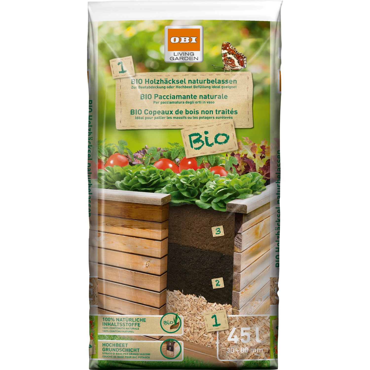 OBI Holzhäcksel Bio Naturbelassen 2.295 l (51 x 45 l) 1 Palette kaufen