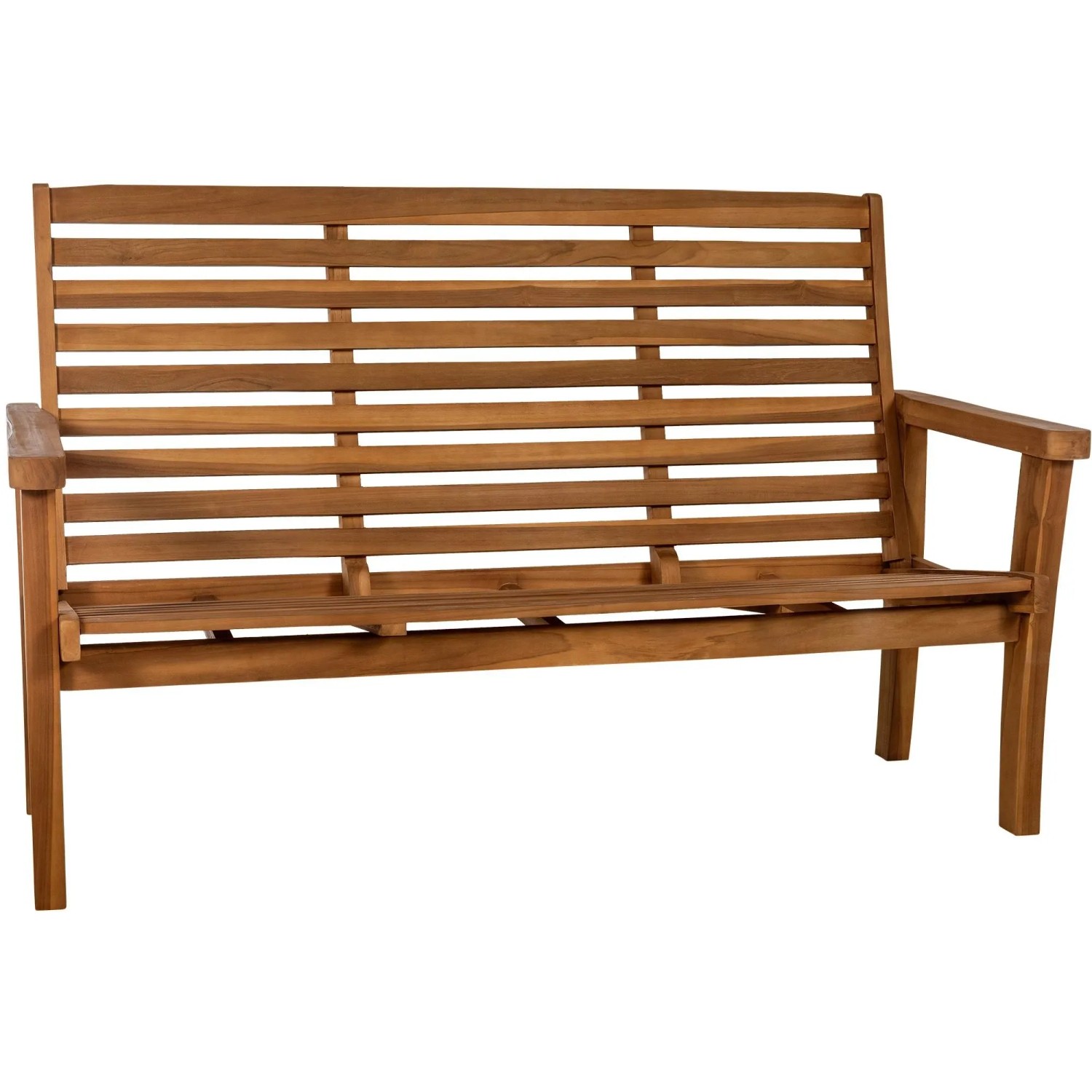 DELUKE Teakbank PETER mit Liegefunktion 180x78x111cm Teakholz Teak Gartenbank Holzbank Outdoor-Bank