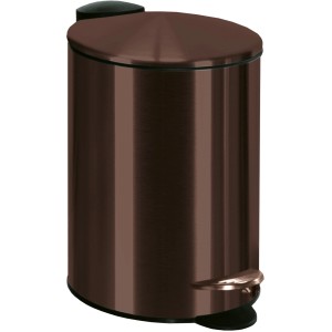 Kleine Wolke Kosmetikeimer Silence in Schokolade, 3 Liter, mit Tretmechanismus und Soft-Close-Deckel.