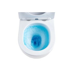Swiss Aqua Technologies Wand-WC Rund Tornado Spülung Spülrandlos SoftClose Weiß