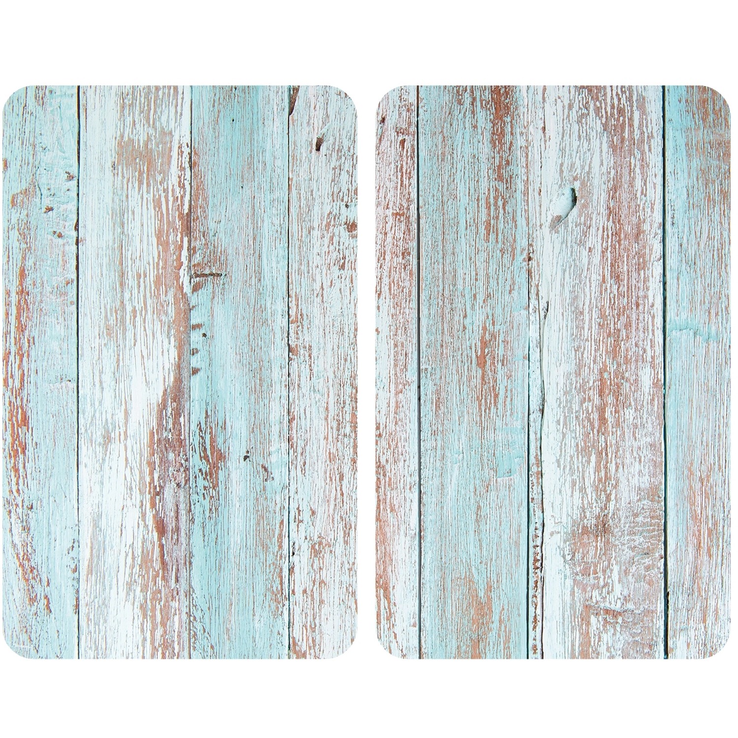 Allstar Glasabdeckplatten Blue Wood für Glaskeramik-Kochfelder 2er-Set günstig online kaufen