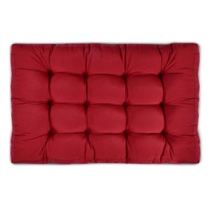 Rotes Beautissu Style Paletten-Sitzkissen 120x80x15cm, getuftet, robust & komfortabel für Indoor & Outdoor.