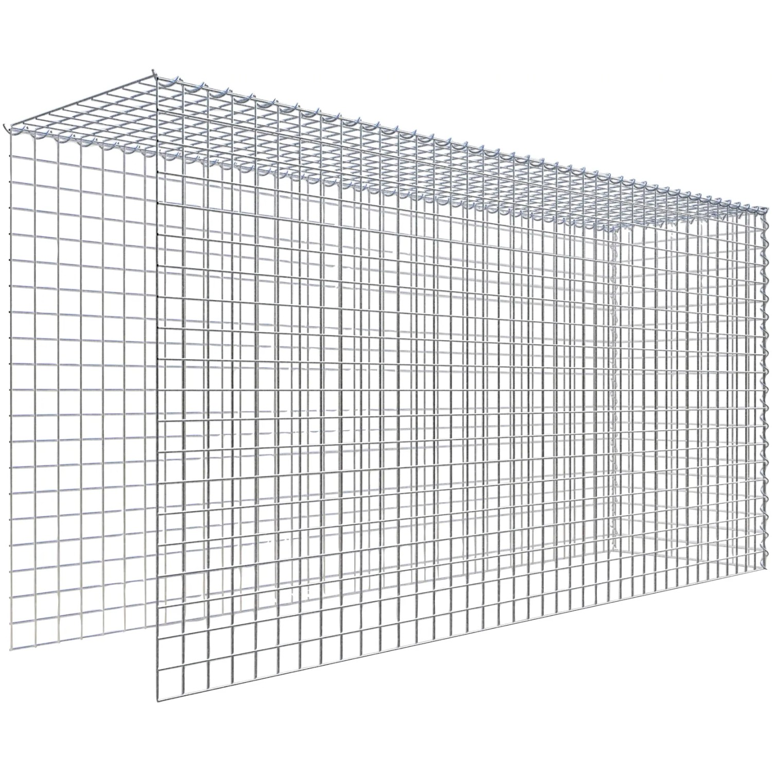 Gabiona Gabione-Anbaukorb Typ 4 100 x 200 x 50 cm Maschenw 5 x 5 cm