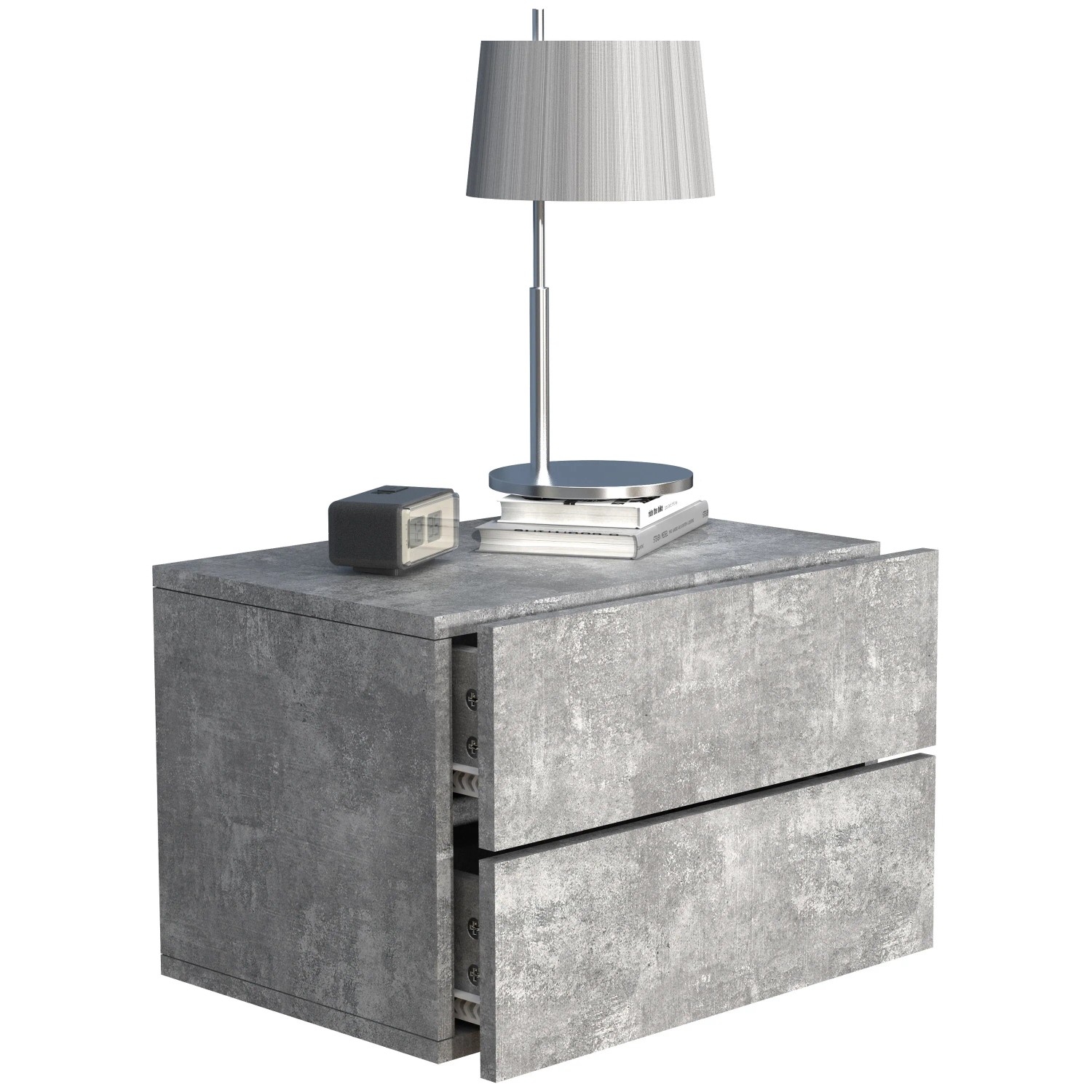 VCM Nachttisch Usal Beton-Grau