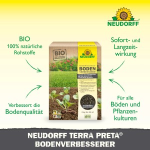 Neudorff Terra Preta Boden-Verbesserer, 2 kg Packung für bessere Bodenqualität.