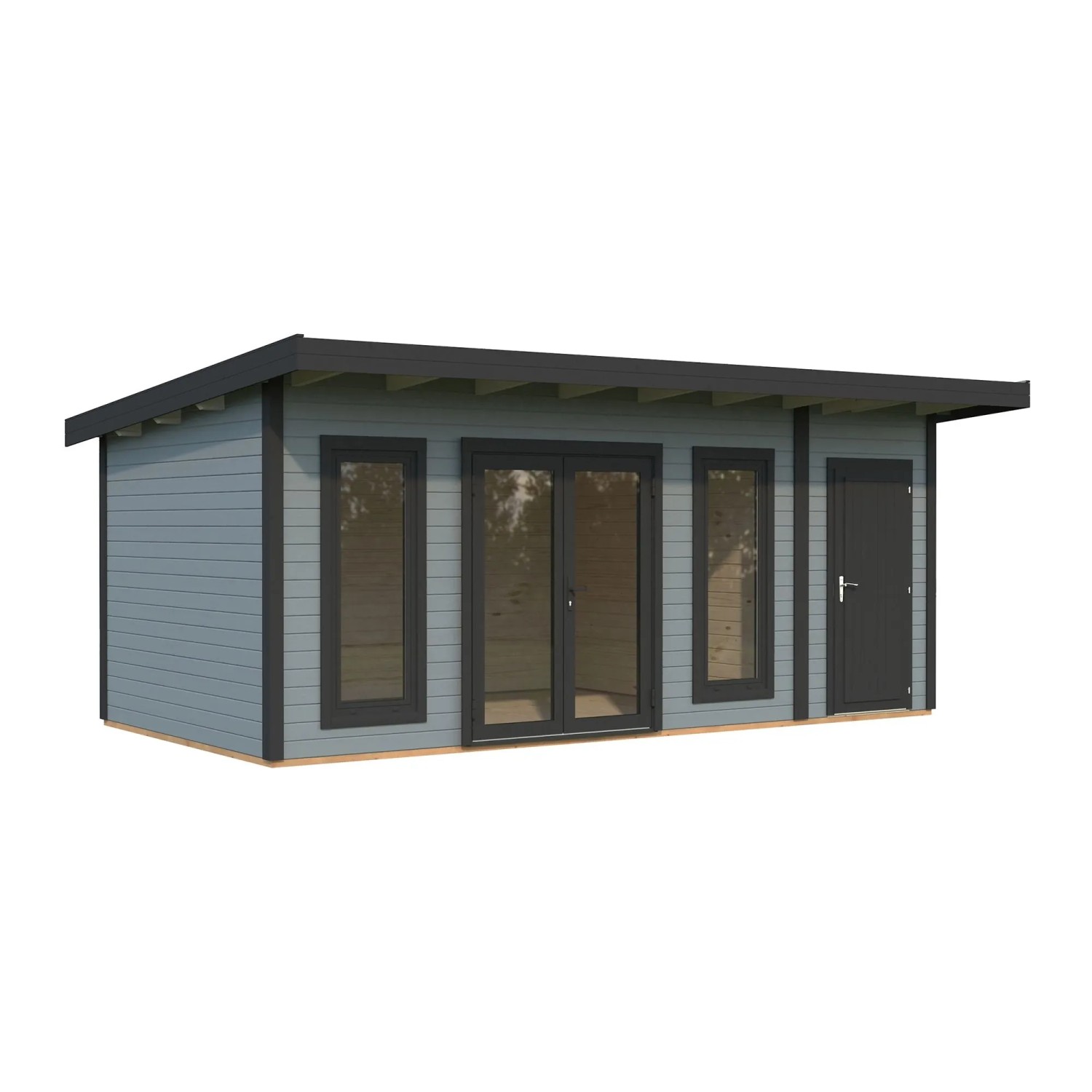 Palmako Holz-Gartenhaus Aurelia Pultdach Lackiert 586 cm x 300 cm 16,7 m²