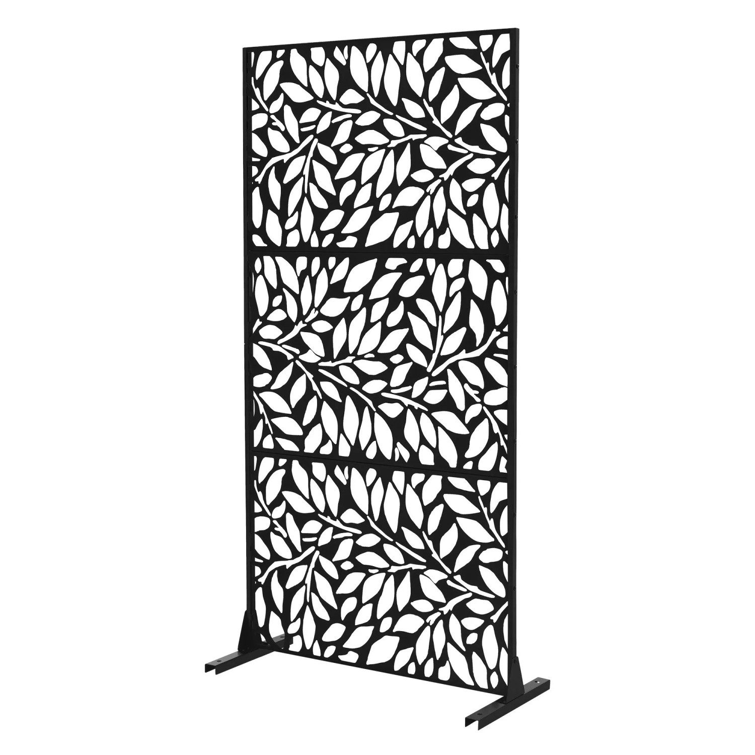 ML-Design Metall-Sichtschutz Firenze 90x180 cm Schwarz aus Stahl