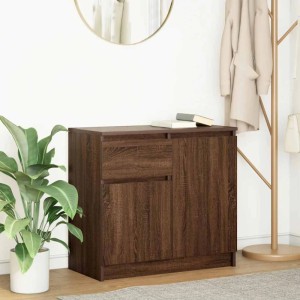 vidaXL Sideboard mit Schublade Braun Eichen-Optik 71x35x65 cm 861604