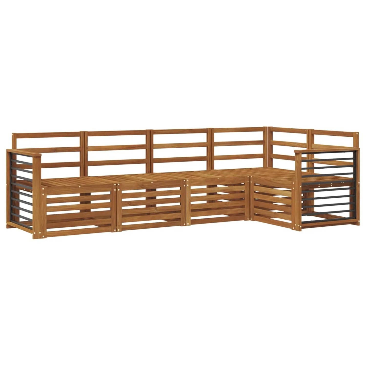 vidaXL Sofagarnituren 5 Tlg Natur Massivholz Akazie 3374819