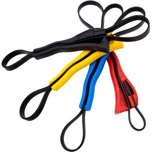 Steuber Gurtschlüssel Boa in Schwarz, Gelb, Blau und Rot. Werkzeug zum Lösen und Festziehen.