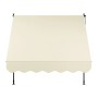 Beige Juskys Klemmmarkise Kapstadt 200x120 cm für Balkon und Terrasse.