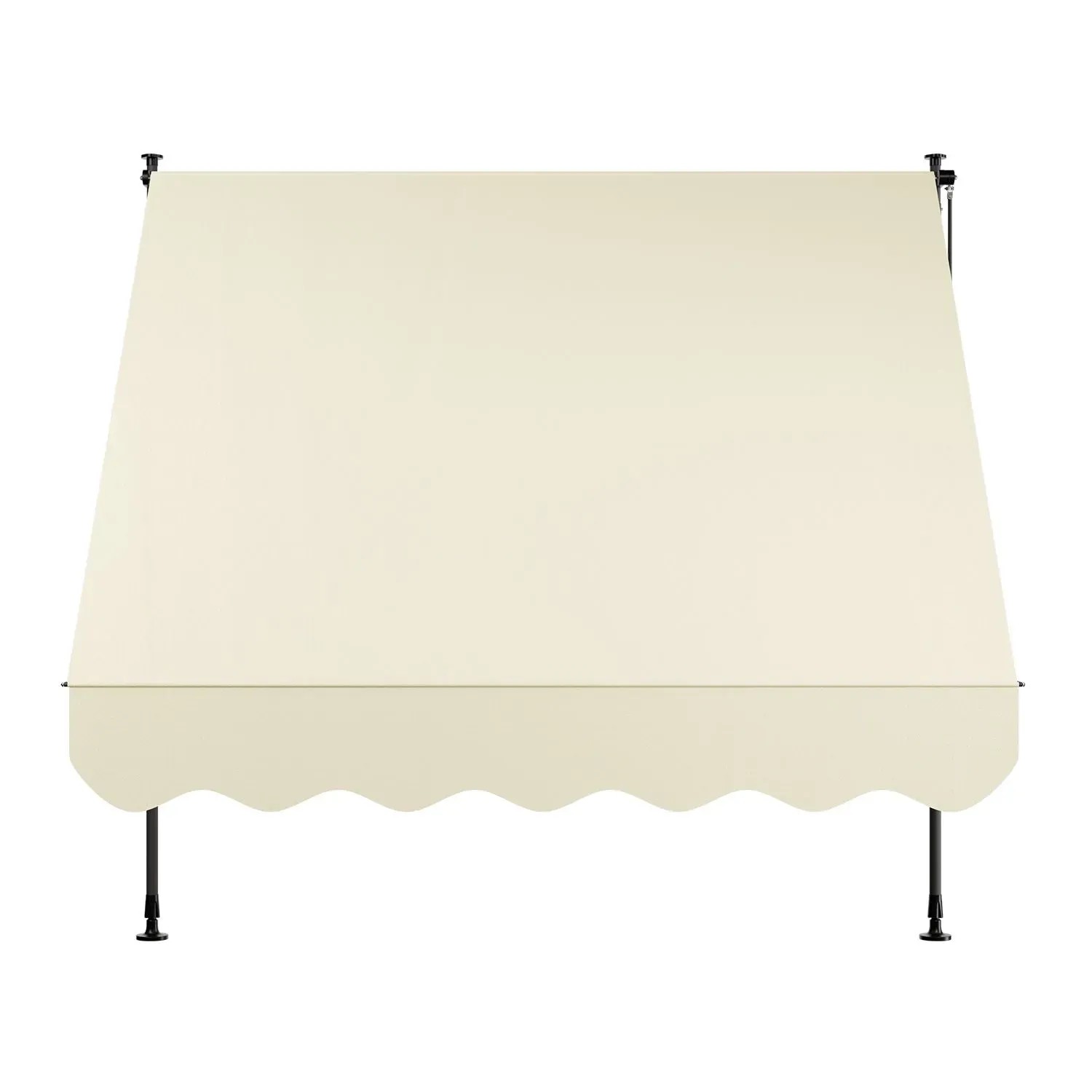 Beige Juskys Klemmmarkise Kapstadt 200x120 cm für Balkon und Terrasse.
