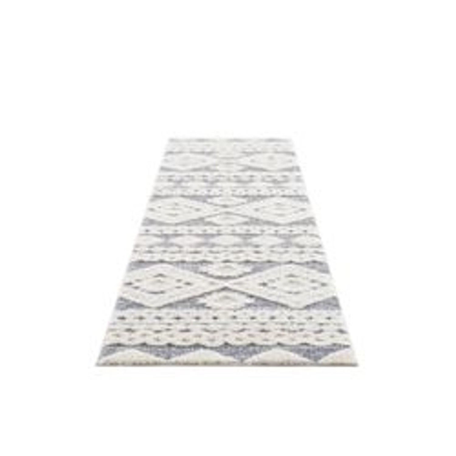 payé Teppich Nara 3005 Hochflor 80x300 cm Grau Boho-Ornament günstig online kaufen