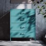 Jan Nowak Schubladenkommode CARLA, meeresgrün, 4 Schubladen, Metall, für Wohnzimmer.
