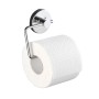 Wenko Toilettenpapierhalter Milazzo, Chrom/Weiß, zur Wandmontage, mit Rolle.