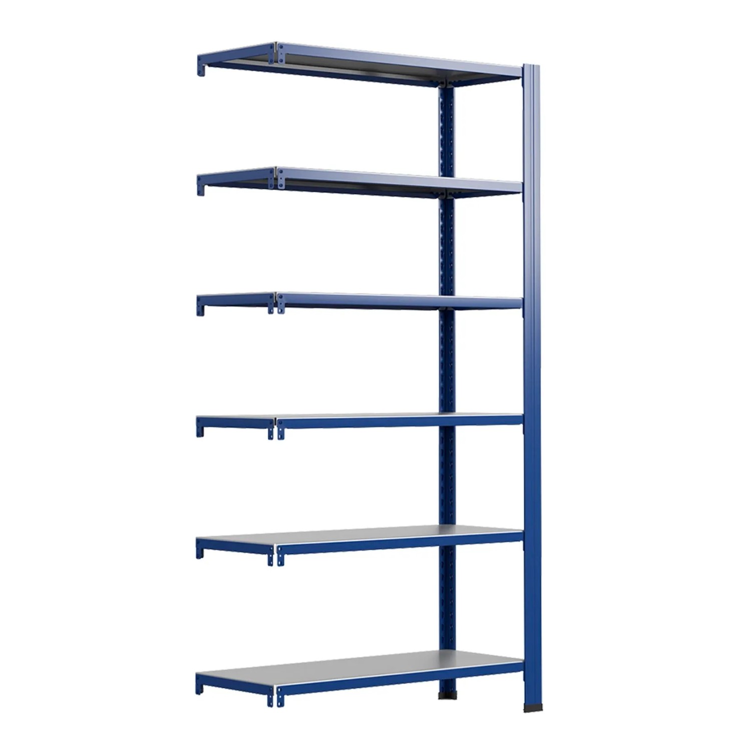 Ar Shelving T Profile Zusatzmodul Blau & Verzinkt 250x100x40 cm 6 Böden 180 kg