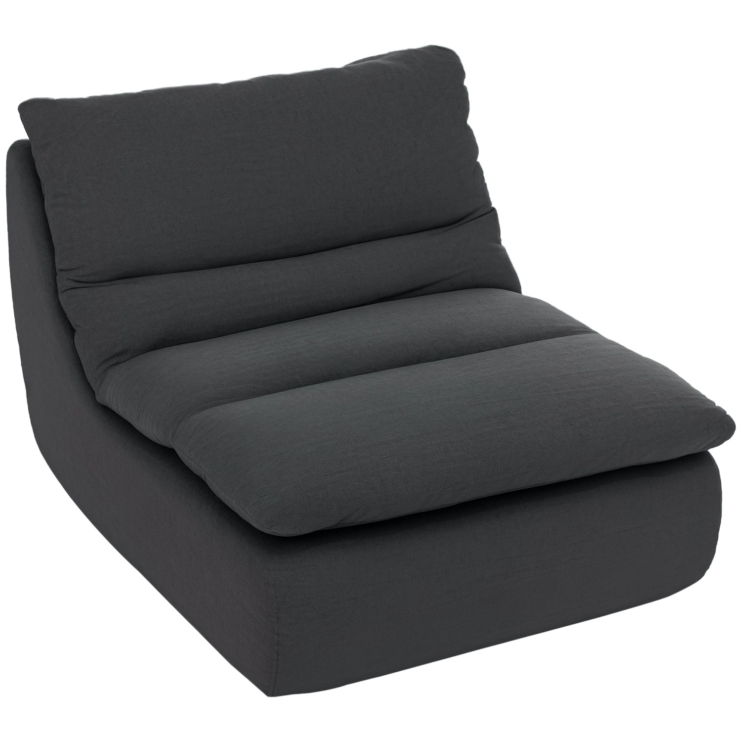 HOMCOM Bodenstuhl mit Einteiligem für Zuhause Büro 103L x 82B x 75H cm Grau