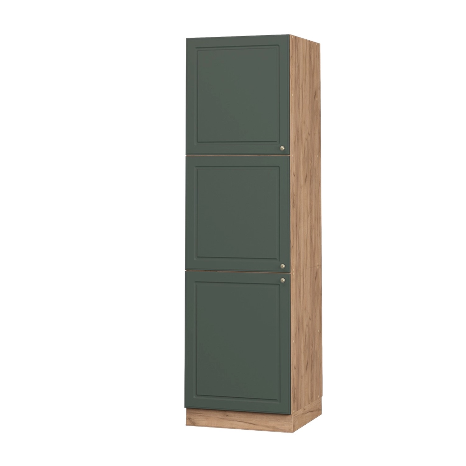 Vicco Herdumbauschrank Fame-Line Grün-Gold Landhaus/Goldkraft Eiche 60 cm günstig online kaufen