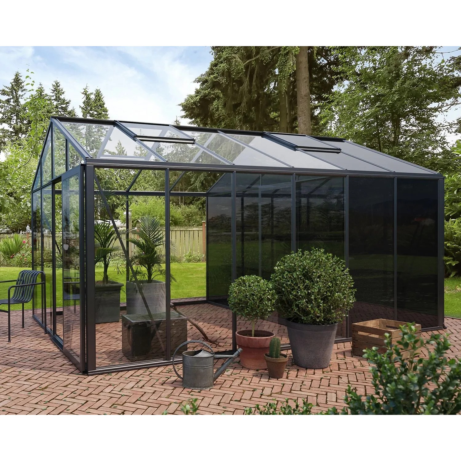 Bloomcabin Premium-Qualität Gewächshaus Klassik mit Mittlerem Integriertem Stauraum GHCMS5