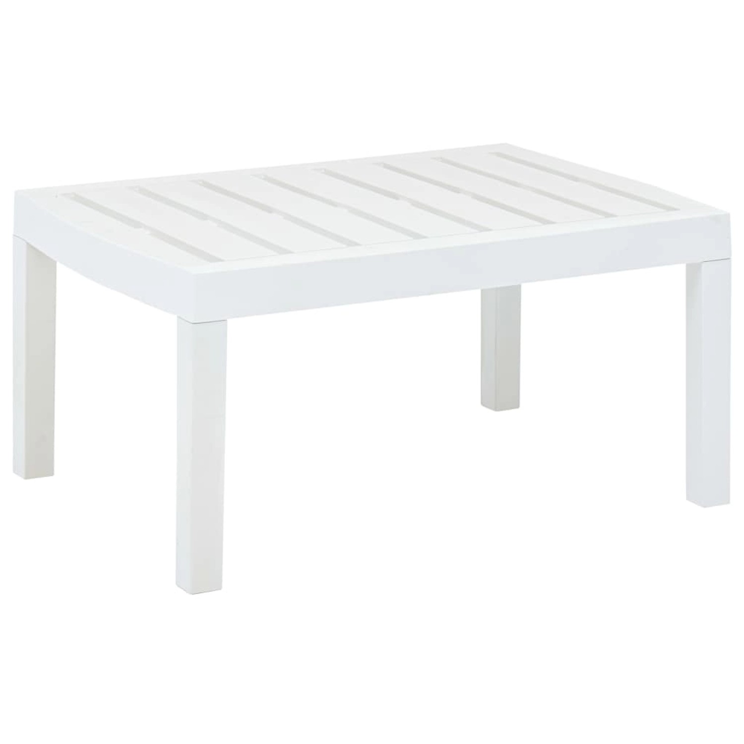 vidaXL Gartentisch Weiß 78x55x38 cm Kunststoff 48814 günstig online kaufen
